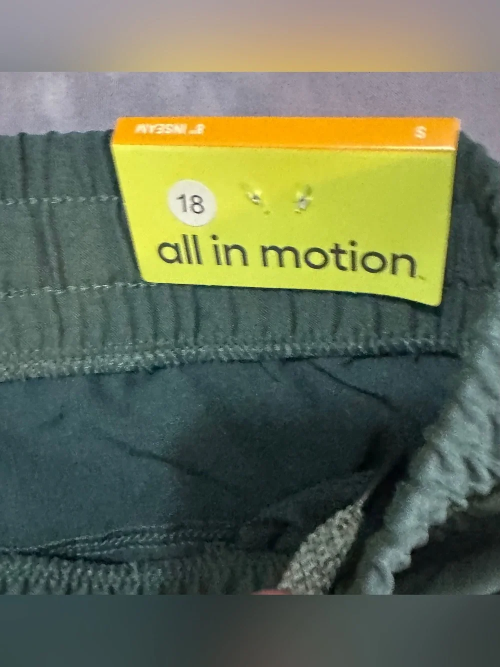 All in motion Men's Elastic Waist Athletic Shorts - Forest Green‎